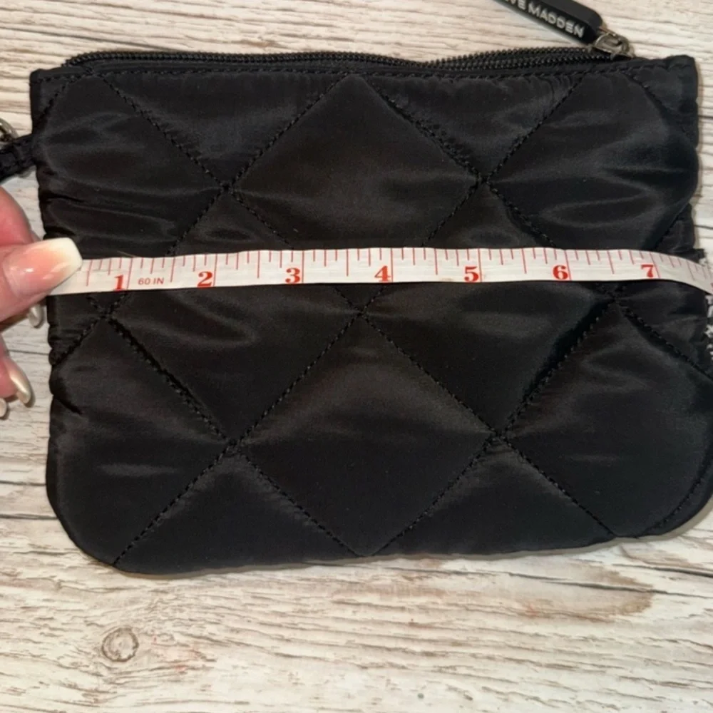Steve Madden Quilted Black Backpack Set